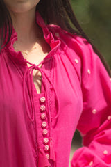 Rani Ruffle Collar Shirt Dress