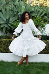 Oneness Tiered Embroidered Dress