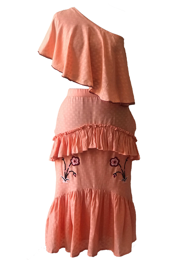 Flora Cotton Ruffle Skirt